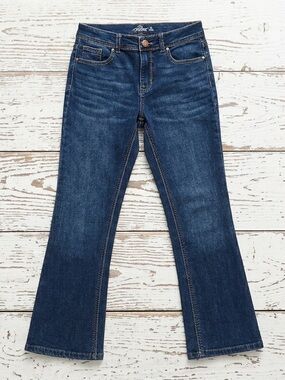 Jordache Girls Size 14 Bootcut Jeans Dark Wash Blue Retro Flare Denim 5 Pocket